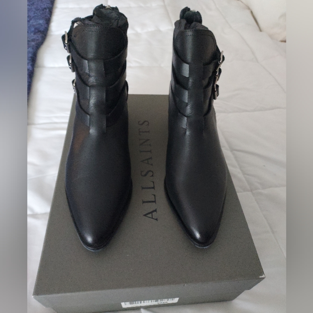 NIB Allsaints Naomi booties, black, 9 - Picture 3 of 6